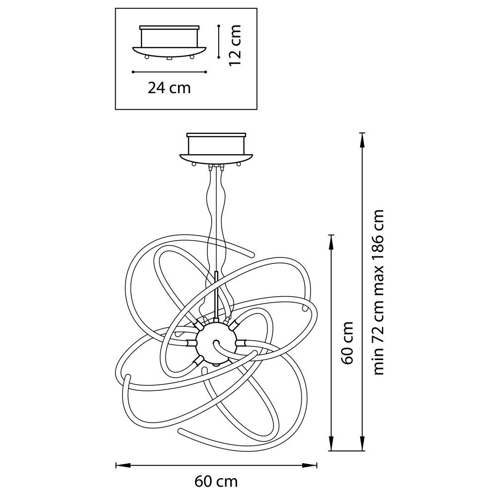 Lightstar (1203/16LED) Люстра CICLONE LED 154W 11300LM 3000K (в комплекте) Lightstar (1203/16LED) Люстра CICLONE LED 154W 11300LM 3000K (в комплекте)